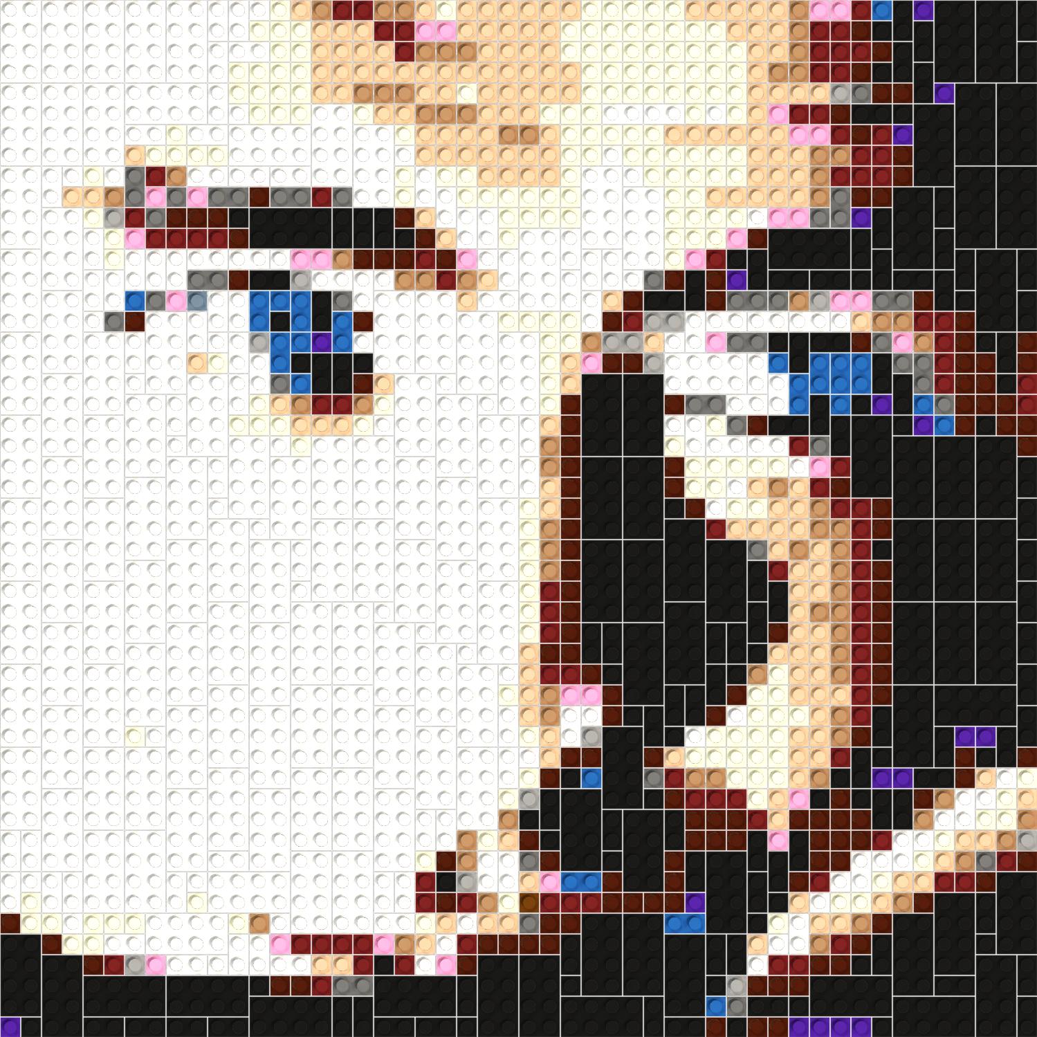 50*50studs, 40*40cm, 15.75*15.75inch