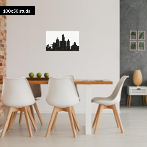 100*50studs, 80*40cm, 31.5*15.75inch