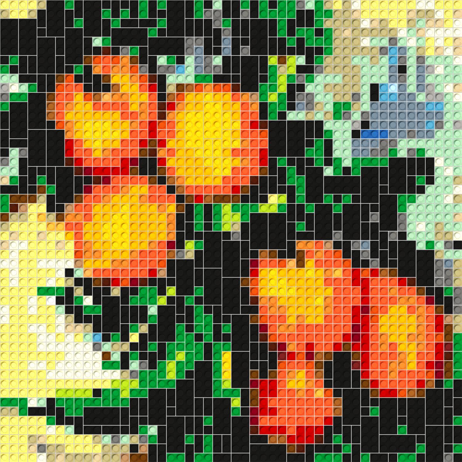 50*50studs, 40*40cm, 15.75*15.75inch