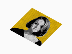 Woman Behind Yellow Background