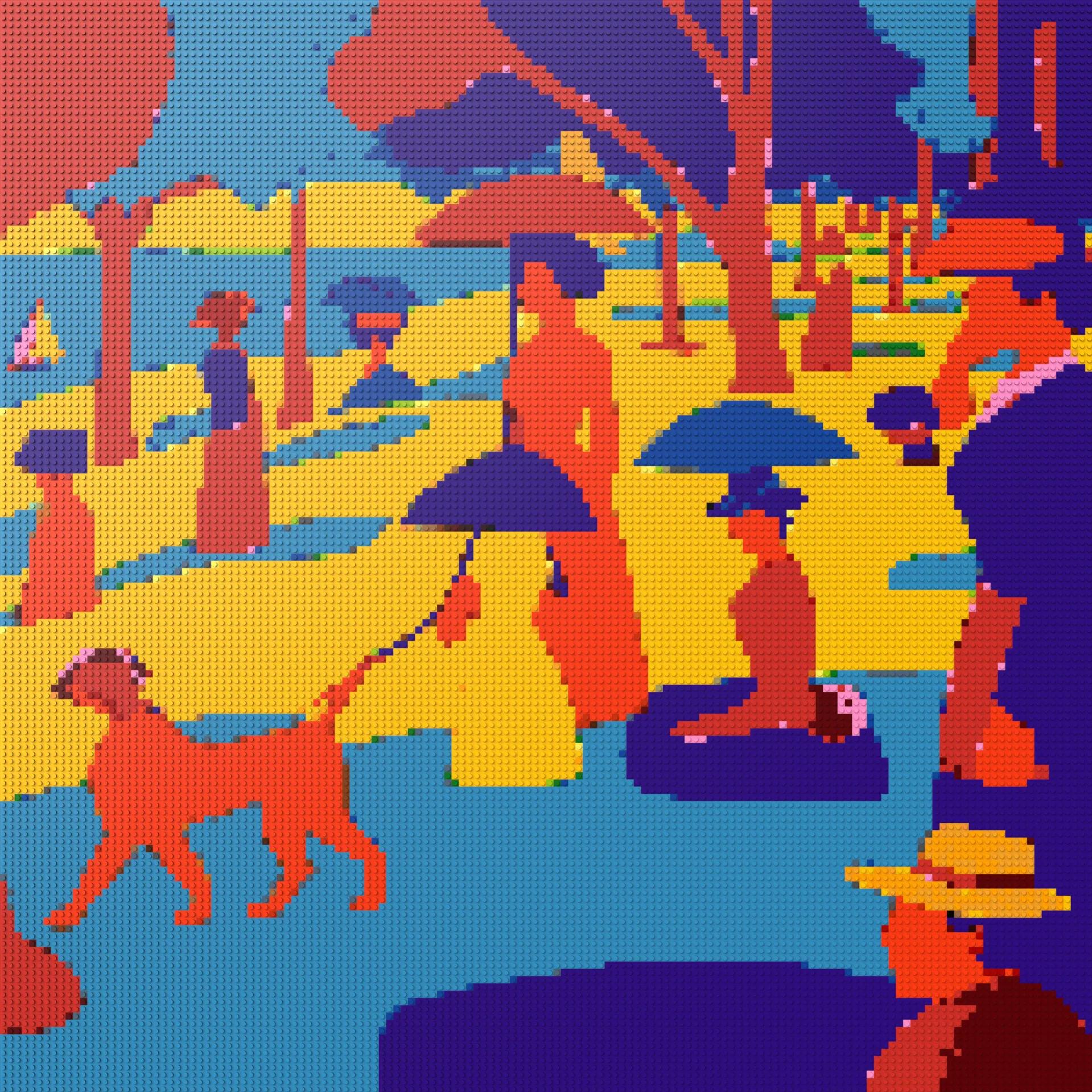 150*150studs, 120*120cm, 47,25*47,25inch