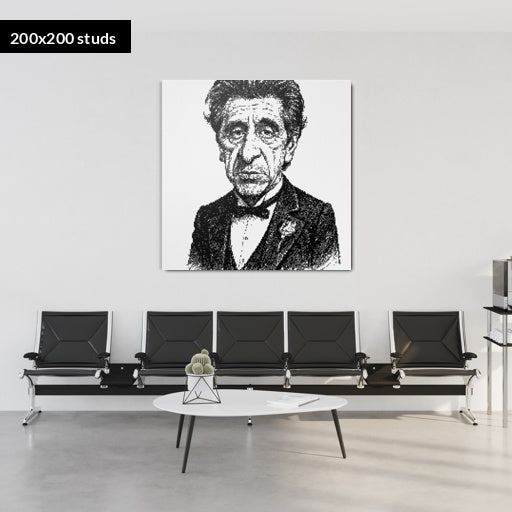 200*200studs, 160*160cm, 63*63inch