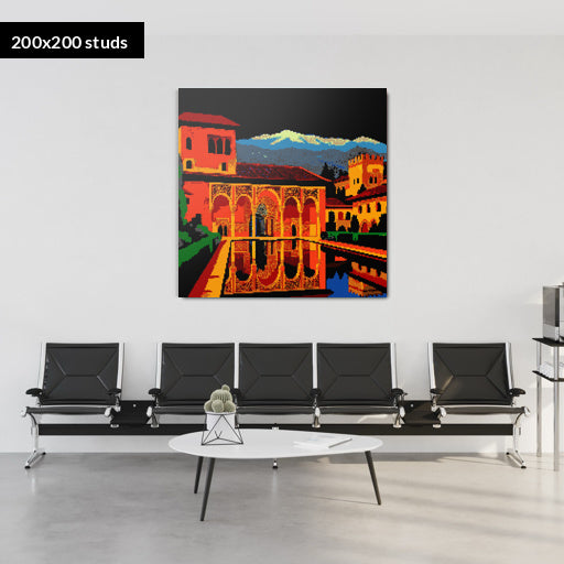 200*200studs, 160*160cm, 63*63inch