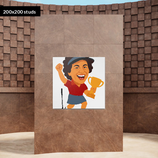 200*200studs, 160*160cm, 63*63inch
