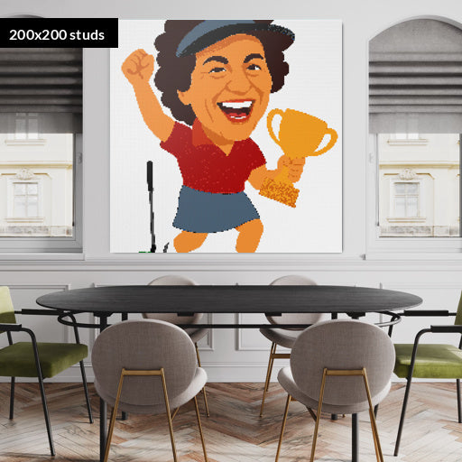200*200studs, 160*160cm, 63*63inch