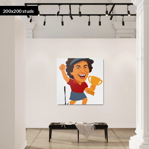 200*200studs, 160*160cm, 63*63inch