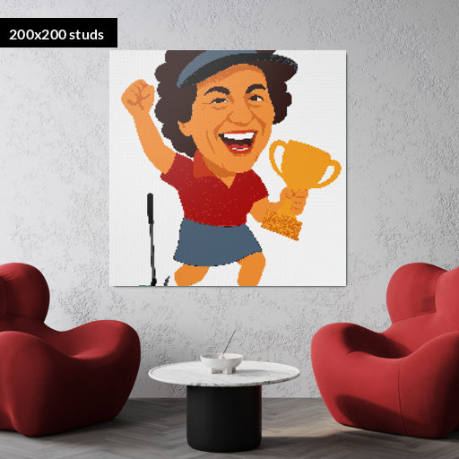 200*200studs, 160*160cm, 63*63inch