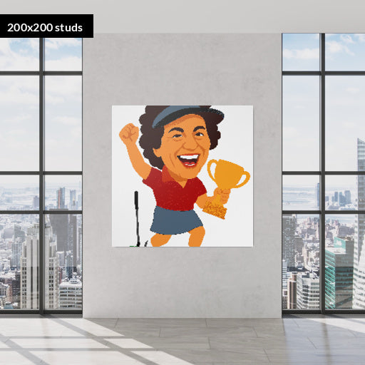 200*200studs, 160*160cm, 63*63inch