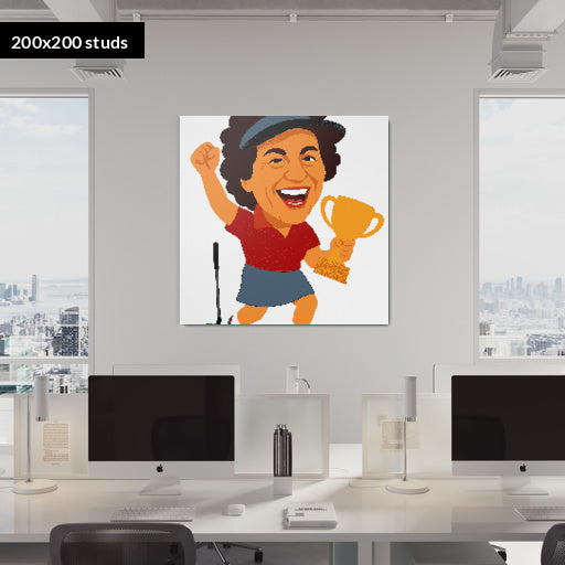 200*200studs, 160*160cm, 63*63inch