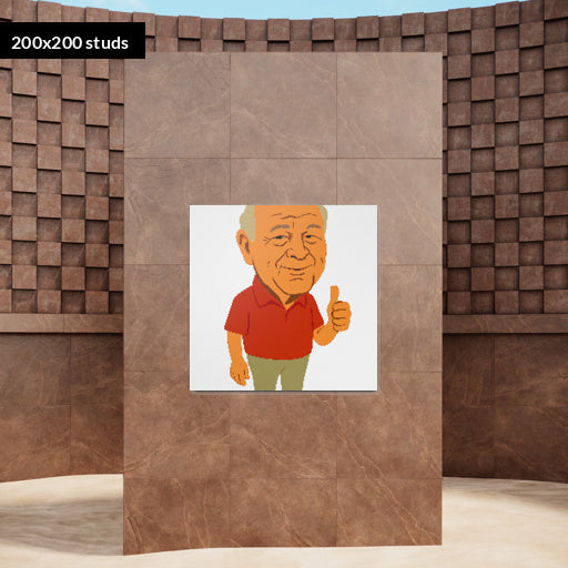 200*200studs, 160*160cm, 63*63inch