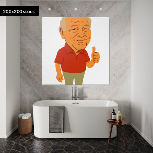 200*200studs, 160*160cm, 63*63inch