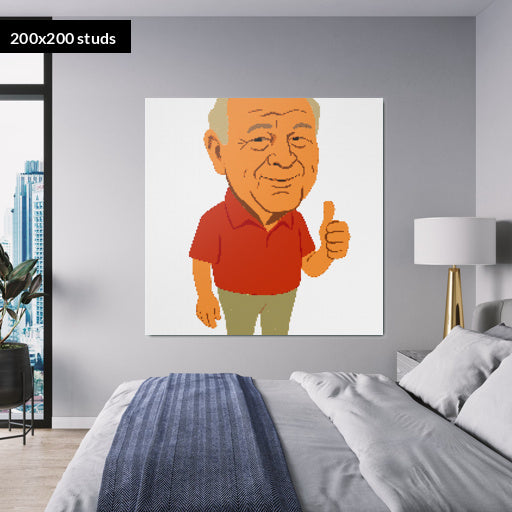 200*200studs, 160*160cm, 63*63inch