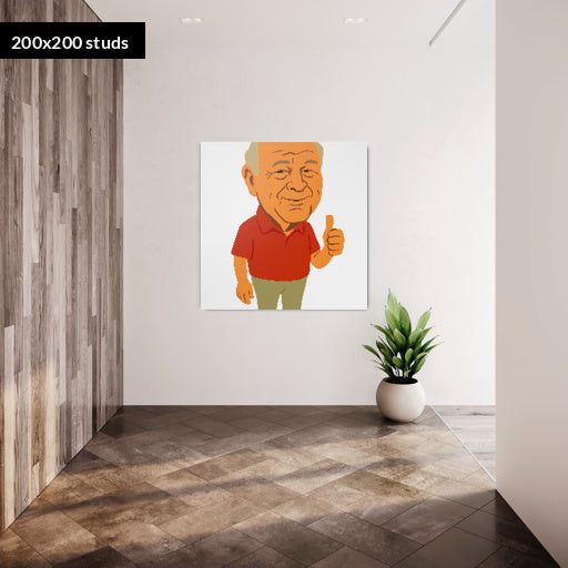 200*200studs, 160*160cm, 63*63inch