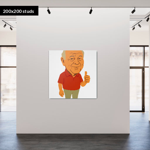 200*200studs, 160*160cm, 63*63inch