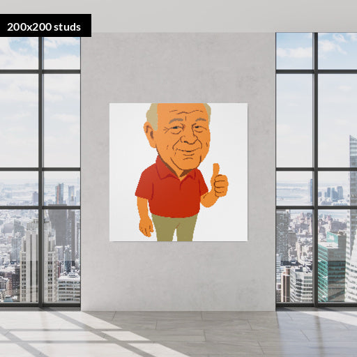 200*200studs, 160*160cm, 63*63inch
