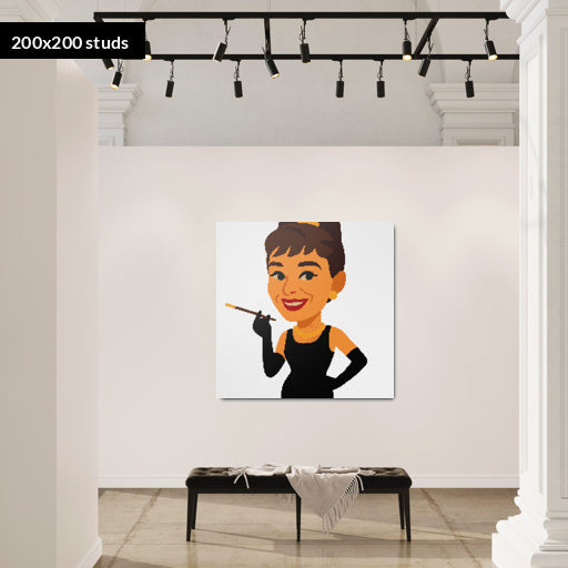 200*200studs, 160*160cm, 63*63inch