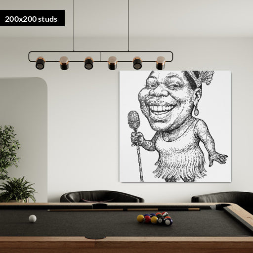 200*200studs, 160*160cm, 63*63inch