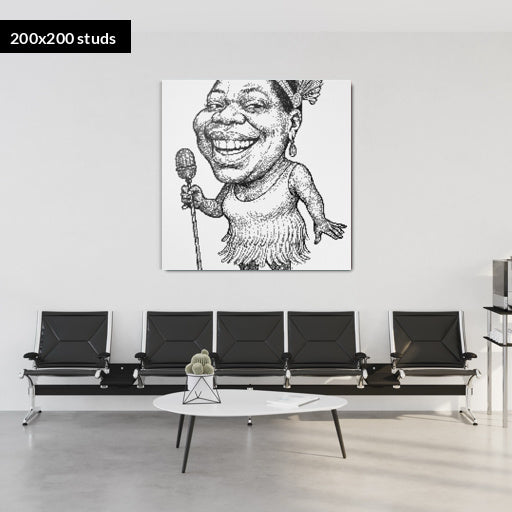 200*200studs, 160*160cm, 63*63inch