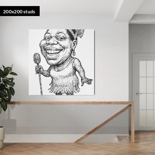 200*200studs, 160*160cm, 63*63inch