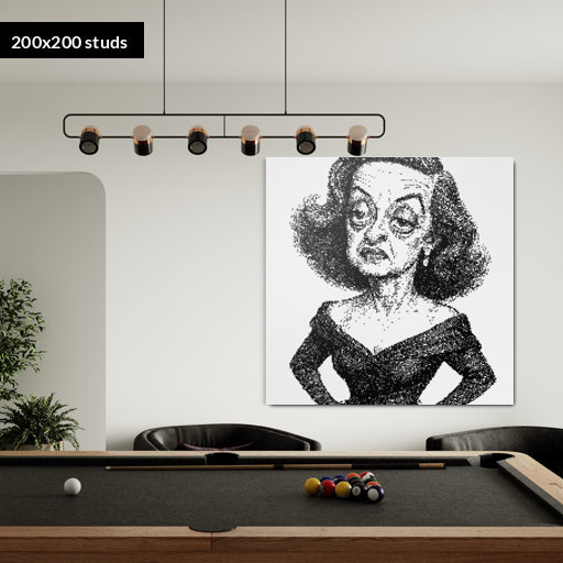 200*200studs, 160*160cm, 63*63inch