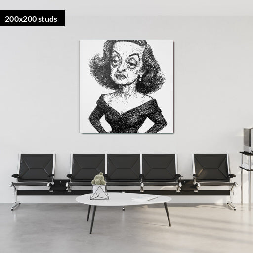 200*200studs, 160*160cm, 63*63inch