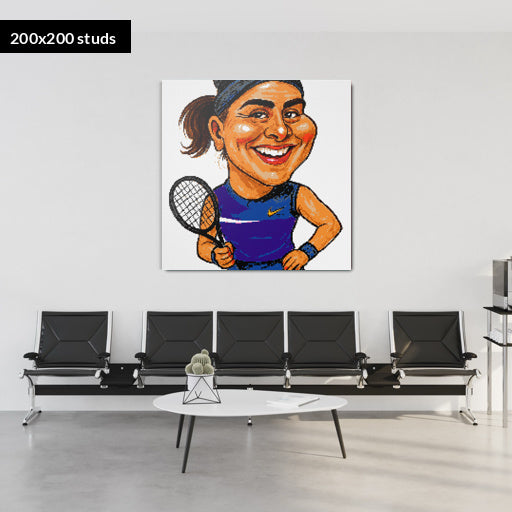 200*200studs, 160*160cm, 63*63inch