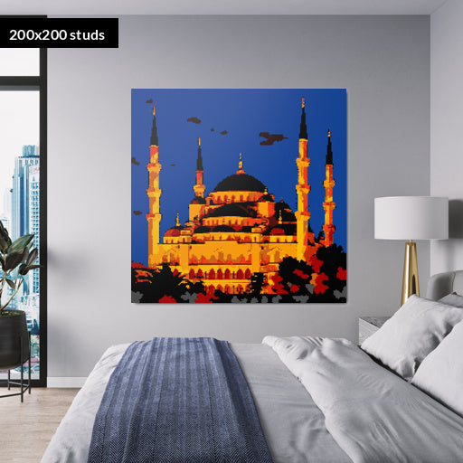 200*200studs, 160*160cm, 63*63inch