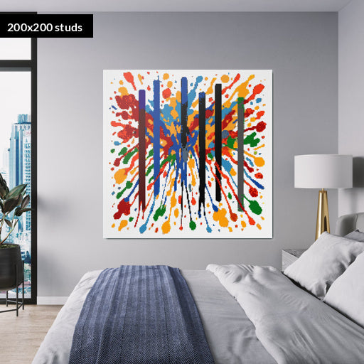 200*200studs, 160*160cm, 63*63inch