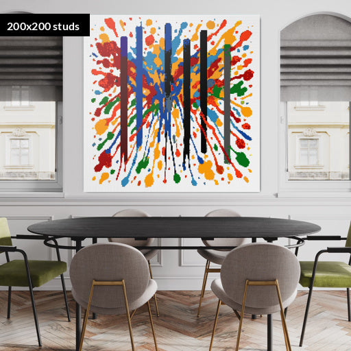 200*200studs, 160*160cm, 63*63inch