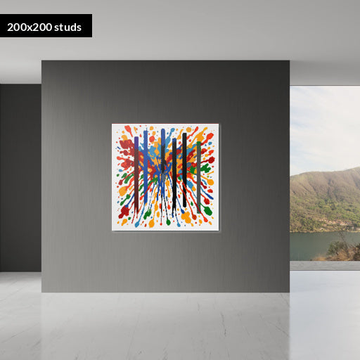 200*200studs, 160*160cm, 63*63inch