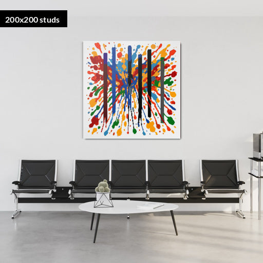 200*200studs, 160*160cm, 63*63inch