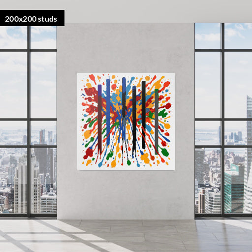 200*200studs, 160*160cm, 63*63inch