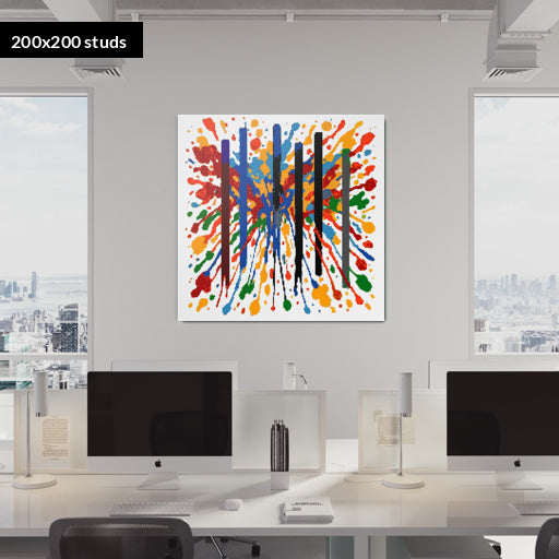 200*200studs, 160*160cm, 63*63inch