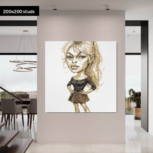 200*200studs, 160*160cm, 63*63inch