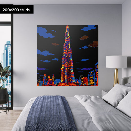 200*200studs, 160*160cm, 63*63inch