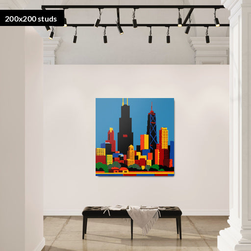 200*200studs, 160*160cm, 63*63inch