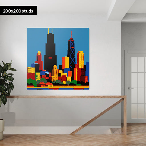 200*200studs, 160*160cm, 63*63inch
