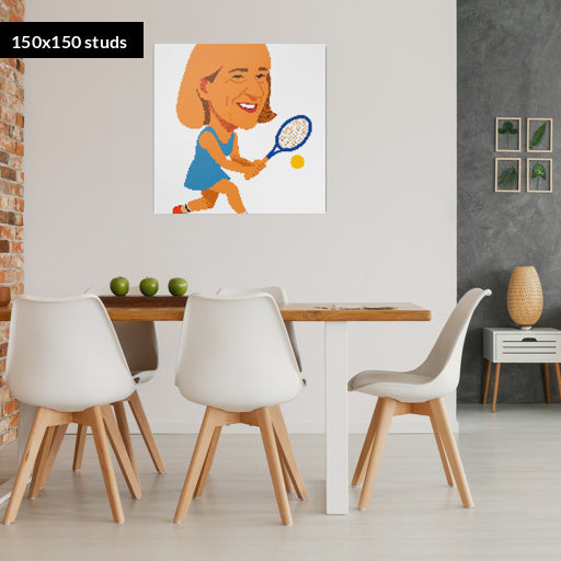 150*150studs, 120*120cm, 47,25*47,25inch