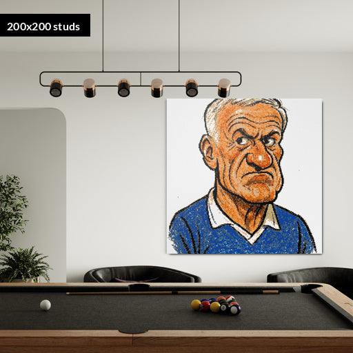 200*200studs, 160*160cm, 63*63inch