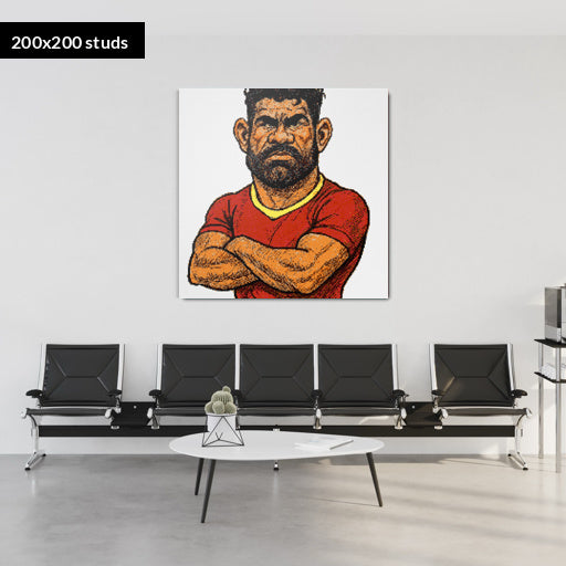 200*200studs, 160*160cm, 63*63inch