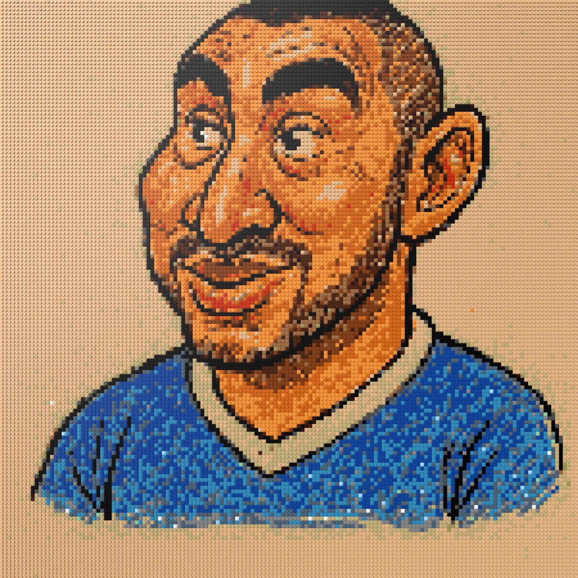 150*150studs, 120*120cm, 47,25*47,25inch