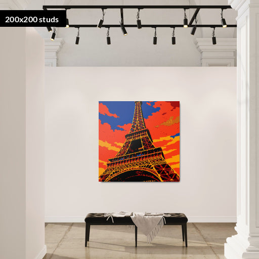 200*200studs, 160*160cm, 63*63inch