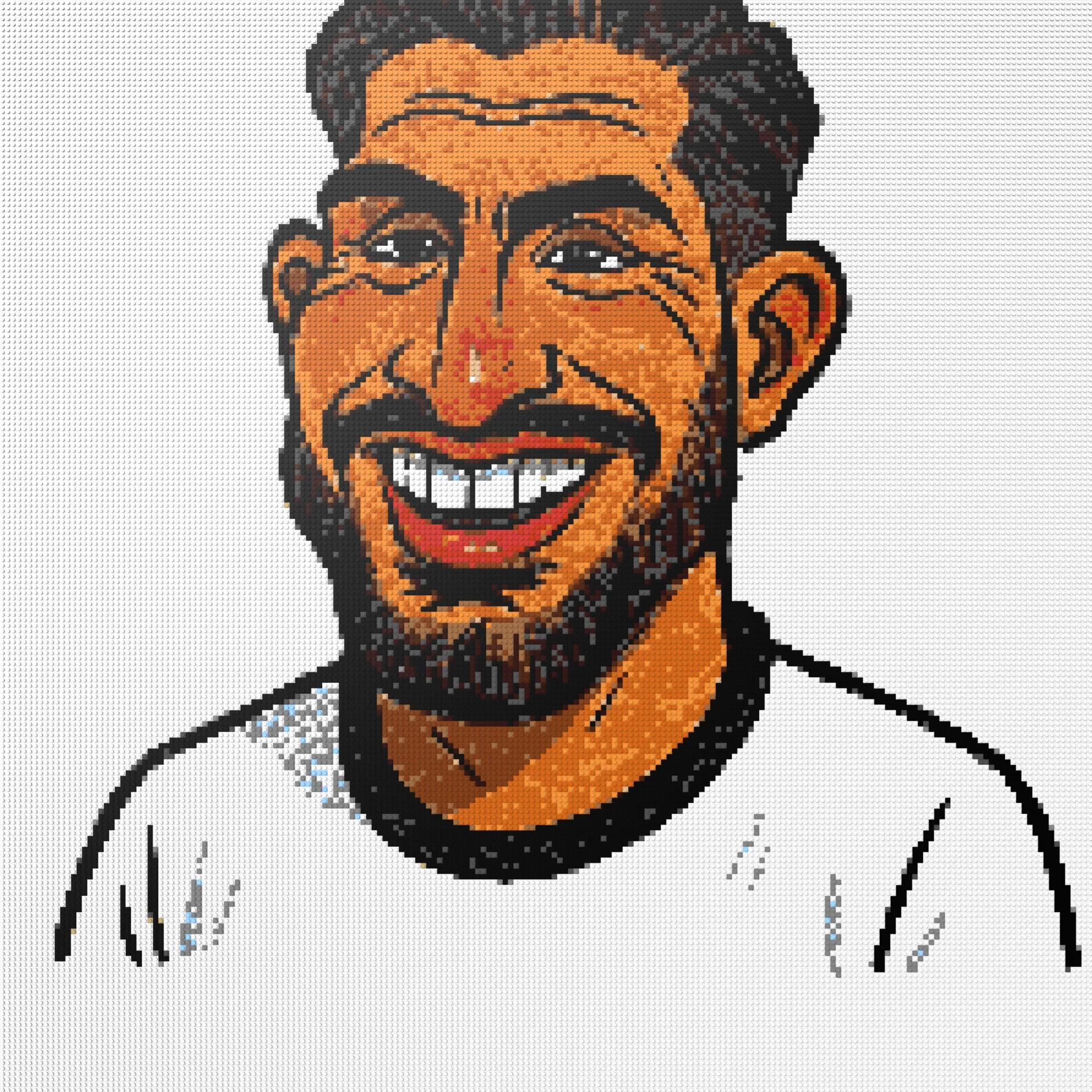 200*200studs, 160*160cm, 63*63inch