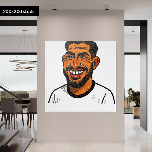 200*200studs, 160*160cm, 63*63inch