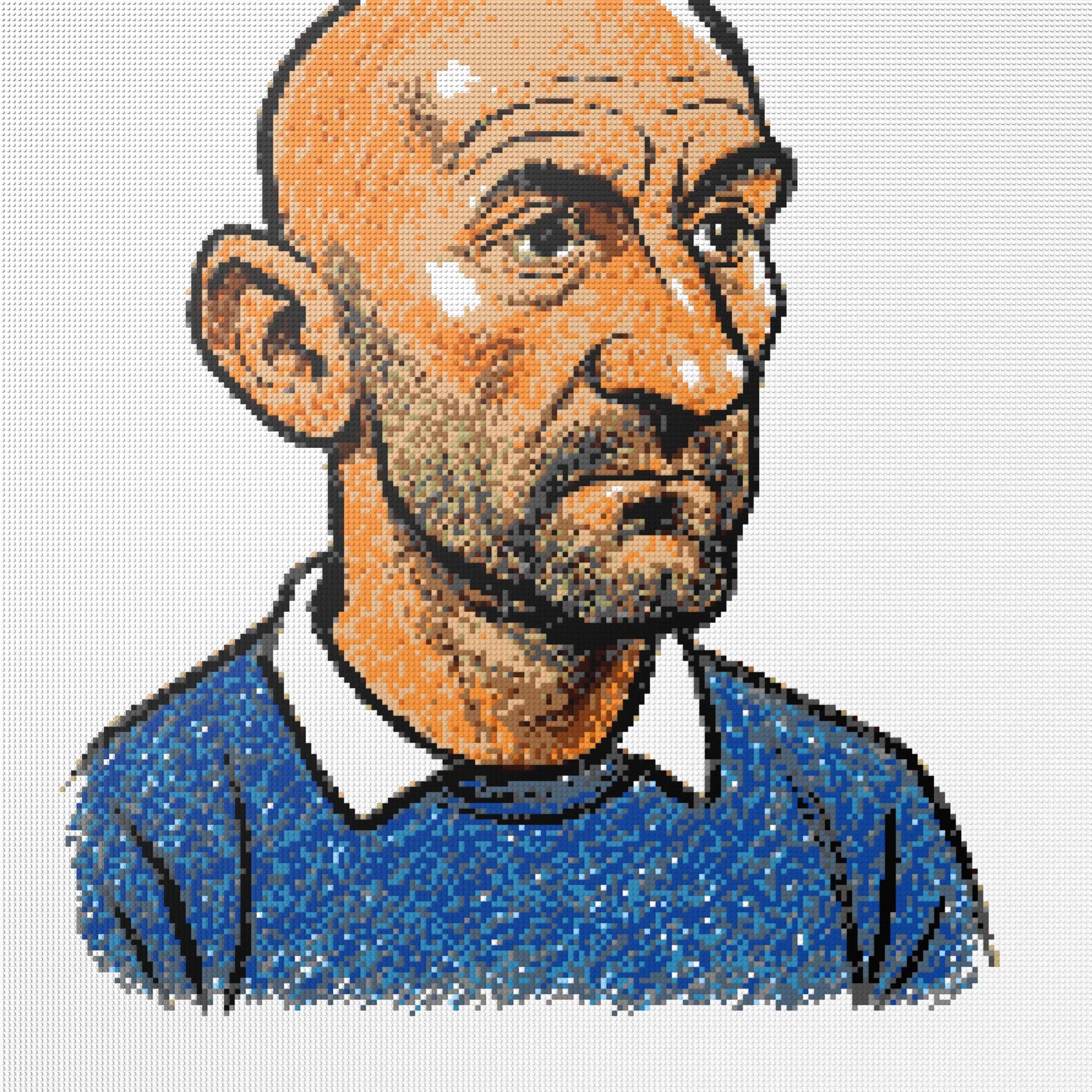 200*200studs, 160*160cm, 63*63inch