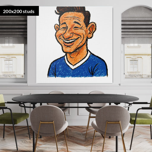 200*200studs, 160*160cm, 63*63inch