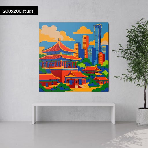 200*200studs, 160*160cm, 63*63inch
