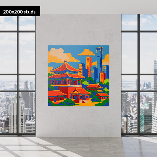 200*200studs, 160*160cm, 63*63inch