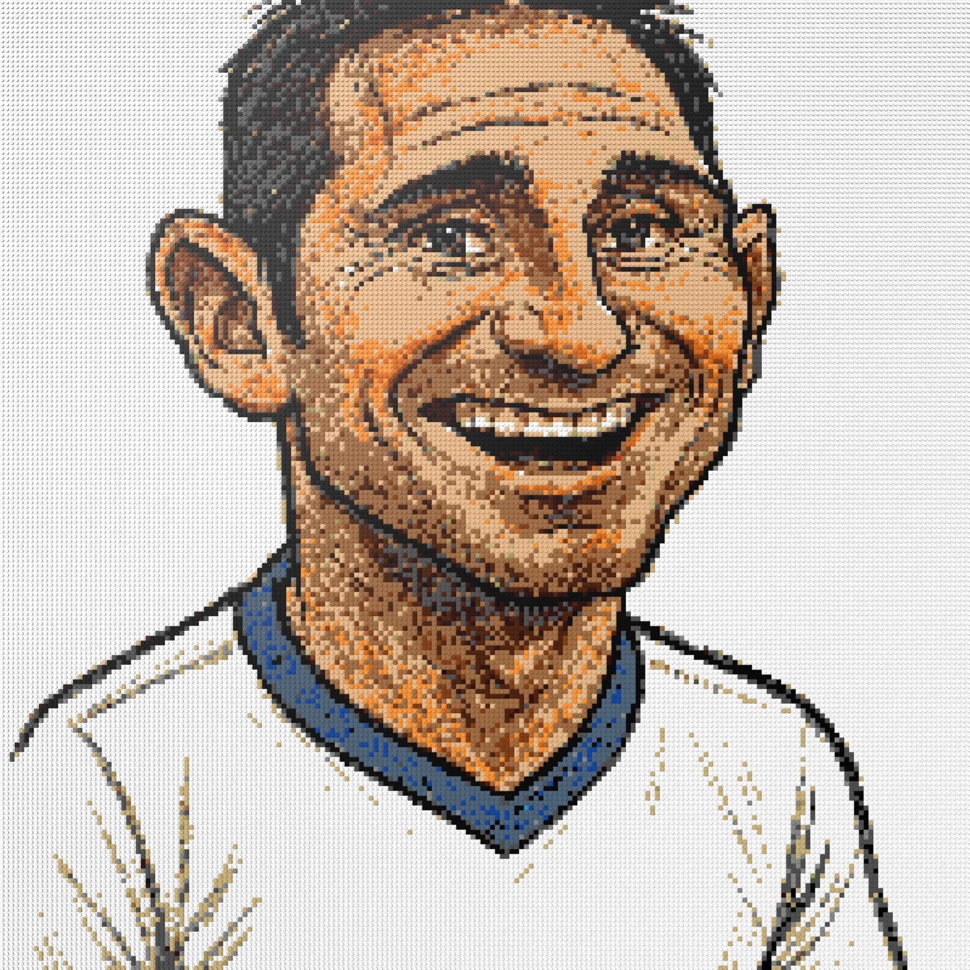 200*200studs, 160*160cm, 63*63inch