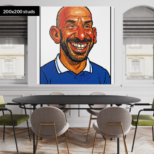 200*200studs, 160*160cm, 63*63inch